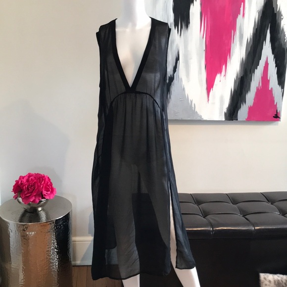 Sparkle & Fade Other - Black Sheer Swim Suit Cover Up